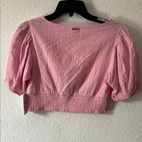 BILLABONG Pink Ruched Crop Top - Picture 6 of 10